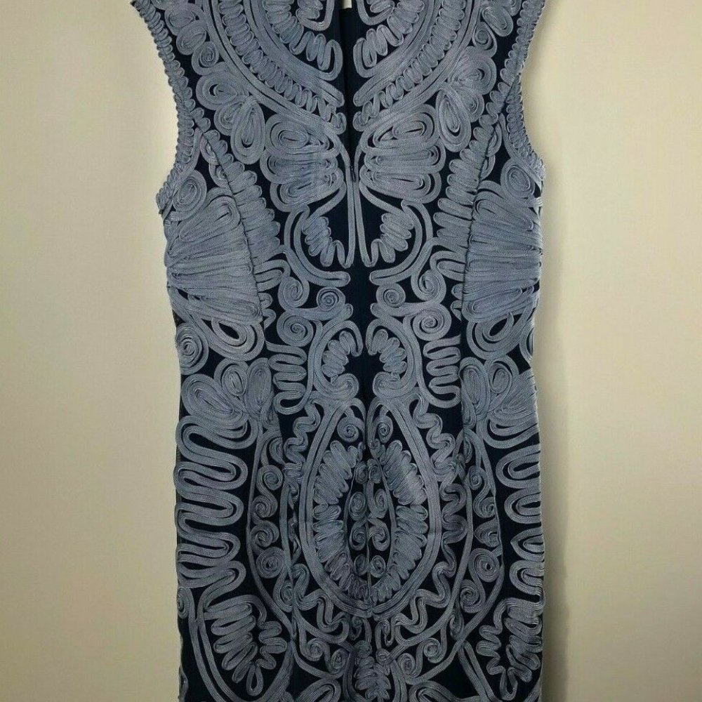 JS COLLECTIONS Soutache Mesh Trumpet Evening Dress - Picture 7 of 8
